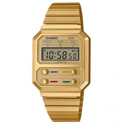 Casio® Digital 'Vintage' Herren Uhr A100WEG-9AEF