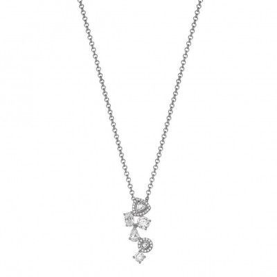 Esprit® 'Shiny Stones' Damen Sterling Silber Halskette mit Anhänger - Silber ESNL92900A420