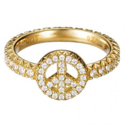 Esprit® 'Brilliance Peace' Damen Sterling Silber Ring - Gold ESRG91768B180
