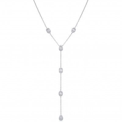 Gena.paris® 'Gabriella' Damen Sterling Silber Halsband - Silber GC1580-W