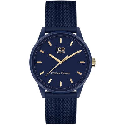 Ice Watch® Analog 'Ice Solar Power - Navy Gold' Unisex Uhr (Small) 018743