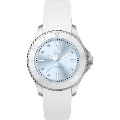 Ice Watch® Analog 'Ice Steel - White Pastel Blue' Damen Uhr (Small) 020365