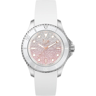 Ice Watch® Analog 'Ice Steel - Lo White Pink' Damen Uhr (Small) 020371