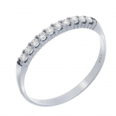 Orphelia® Damen Weißgold 18K Ring - Silber RD-3007/1