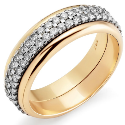 Orphelia® Damen Bicolor 18K Ring - Silber/Gold RD-3016