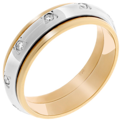 Orphelia® Damen Bicolor 18K Ring - Silber/Gold RD-3071