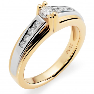 Orphelia® Damen Bicolor 18K Ring - Silber/Gold RD-3277