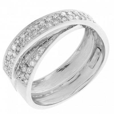Orphelia® Damen Weißgold 18K Ring - Silber RD-33399