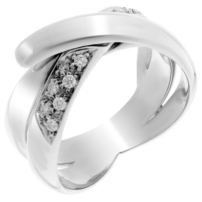 Orphelia® Damen Weißgold 18K Ring - Silber RD-3413