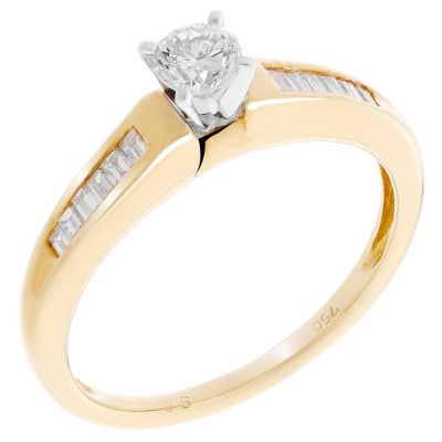 Orphelia® Damen Bicolor 18K Ring - Silber/Gold RD-3540