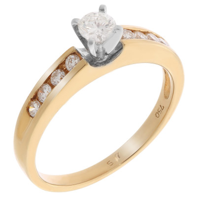 Orphelia® Damen Bicolor 18K Ring - Silber/Gold RD-3716