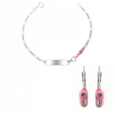 Orphelia® Kind's Sterling Silber Set: Armband + Ohrringe - Silber SET-7136