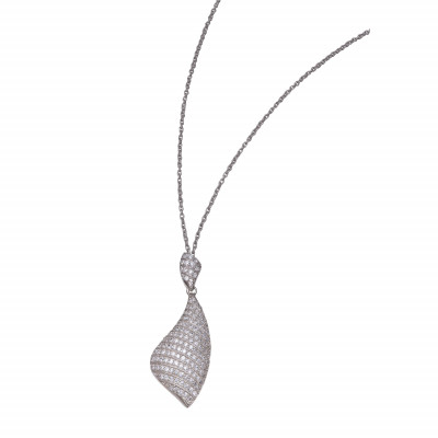 Orphelia® Damen Sterling Silber Halskette mit Anhänger - Silber ZH-4516