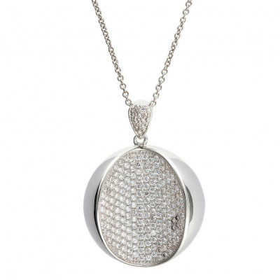 Orphelia® Damen Sterling Silber Halskette mit Anhänger - Silber ZH-4578