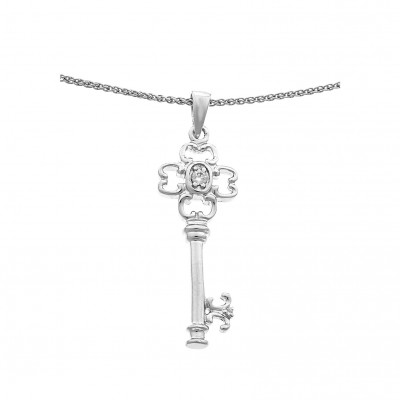 Orphelia® Damen Sterling Silber Halskette mit Anhänger - Silber ZH-7019