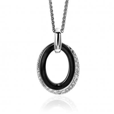 Orphelia® 'Alvia' Damen Sterling Silber Halskette mit Anhänger - Silber ZH-7067