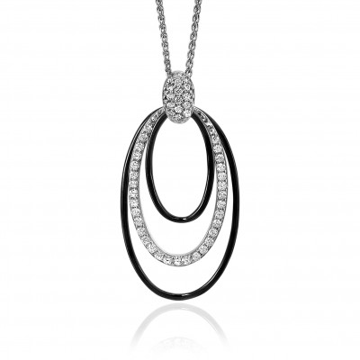 Orphelia® Damen Sterling Silber Halskette mit Anhänger - Silber ZH-7068