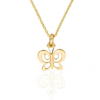 Orphelia® 'Butterfly' Damen Sterling Silber Halskette mit Anhänger - Gold ZH-7074/1