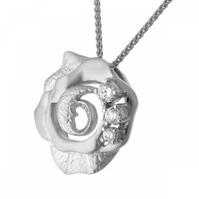 Orphelia® Damen Sterling Silber Halskette mit Anhänger - Silber ZH-7091