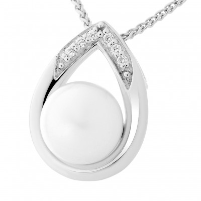 Orphelia® 'Aliana' Damen Sterling Silber Halskette mit Anhänger - Silber ZH-7115