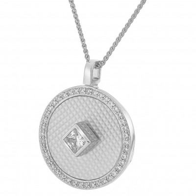 Orphelia® 'Huda' Damen Sterling Silber Halskette mit Anhänger - Silber ZH-7290