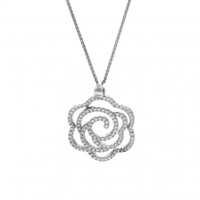 Orphelia® Damen Sterling Silber Halskette mit Anhänger - Silber ZH-7303