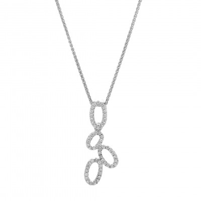 Orphelia® Damen Sterling Silber Halskette mit Anhänger - Silber ZH-7308