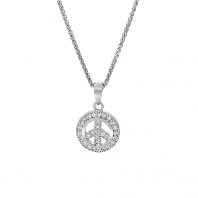 Orphelia® Damen Sterling Silber Halskette mit Anhänger - Silber ZH-7336