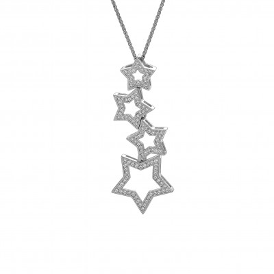 Orphelia® 'Evelinia' Damen Sterling Silber Halskette mit Anhänger - Silber ZH-7338