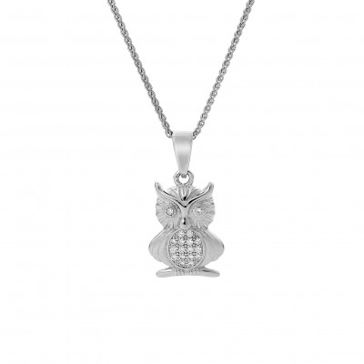 Orphelia® Damen Sterling Silber Halskette mit Anhänger - Silber ZH-7339