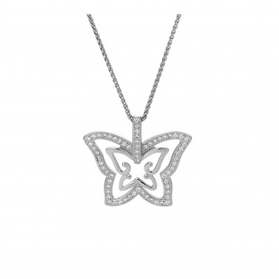 Orphelia® Damen Sterling Silber Halskette mit Anhänger - Silber ZH-7341