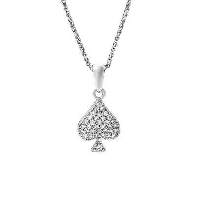 Orphelia® Damen Sterling Silber Halskette mit Anhänger - Silber ZH-7346