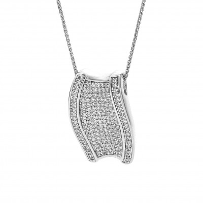 Orphelia® Damen Sterling Silber Halskette mit Anhänger - Silber ZH-7357