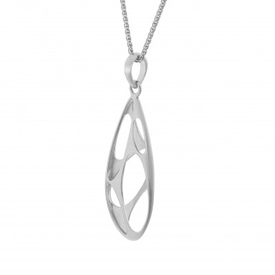 Orphelia® 'Ava' Damen Sterling Silber Halskette mit Anhänger - Silber ZH-7374