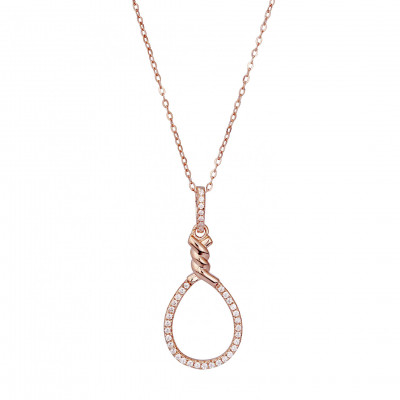 Orphelia® 'Aava' Damen Sterling Silber Halskette mit Anhänger - Rosé ZH-7421