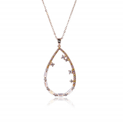 Orphelia® 'Islia' Damen Sterling Silber Halskette mit Anhänger - Rosé ZH-7423/RG