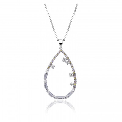 Orphelia® 'Islia' Damen Sterling Silber Halskette mit Anhänger - Silber ZH-7423