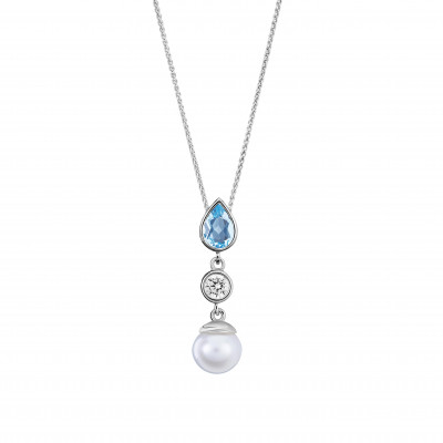 Orphelia® 'Lylou' Damen Sterling Silber Halskette mit Anhänger - Silber ZH-7498
