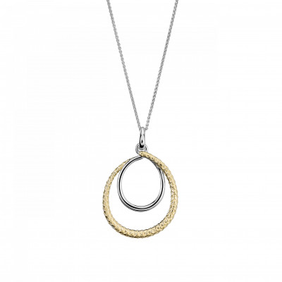 Orphelia® 'Bastien' Damen Sterling Silber Halskette mit Anhänger - Silber/Gold ZH-7499