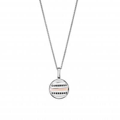 Orphelia® 'Maxwell' Damen Sterling Silber Halskette mit Anhänger - Silber/Rosa ZH-7501