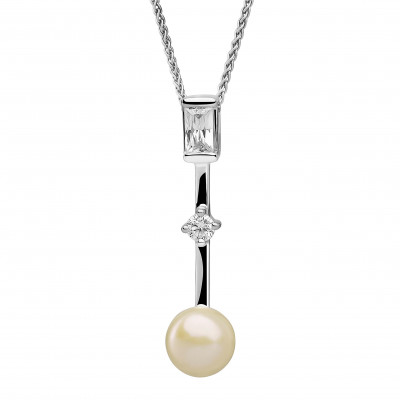 Orphelia® 'Maxime' Damen Sterling Silber Halskette mit Anhänger - Silber ZH-7514