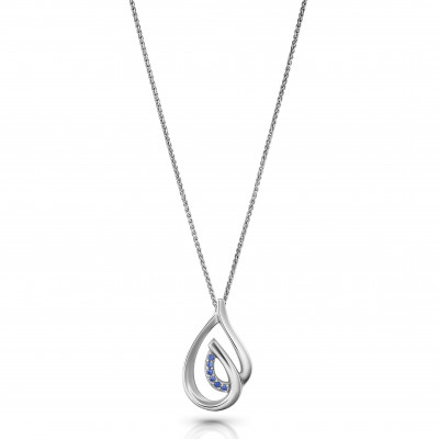 Orphelia® 'Dazzle' Damen Sterling Silber Halskette mit Anhänger - Silber ZH-7518/B