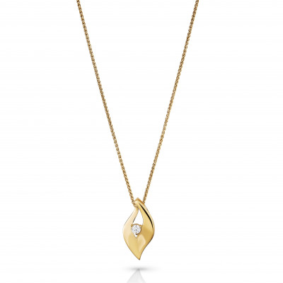 Orphelia® 'Milan' Damen Sterling Silber Halskette mit Anhänger - Gold ZH-7519/G