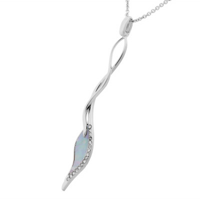 Orphelia® 'Zena' Damen Sterling Silber Halskette mit Anhänger - Silber ZK-7172