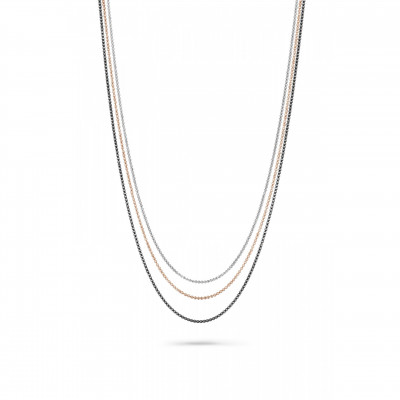 Orphelia® Damen Sterling Silber Halsband - Gold/Silber/Rose ZK-7203