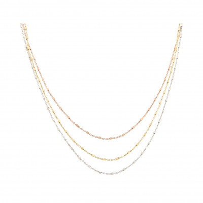 Orphelia® Damen Sterling Silber Halsband - Gold/Silber/Rose ZK-7204