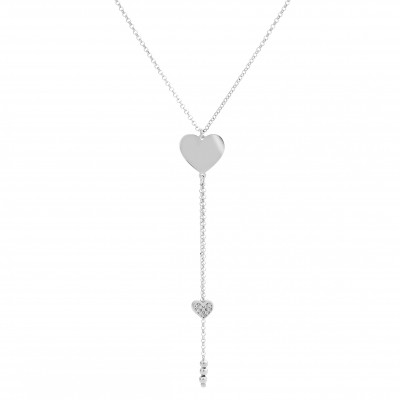 Orphelia® 'Heart' Damen Sterling Silber Halskette mit Anhänger - Silber ZK-7384