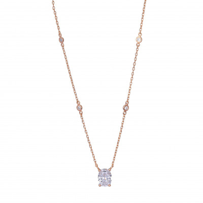 Orphelia® 'Elodie' Damen Sterling Silber Halsband - Rosé ZK-7419