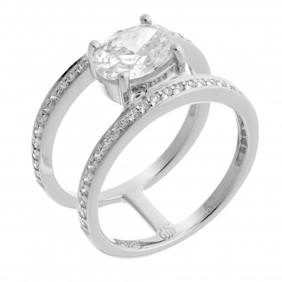 Orphelia® Damen Sterling Silber Ring - Silber ZR-7122