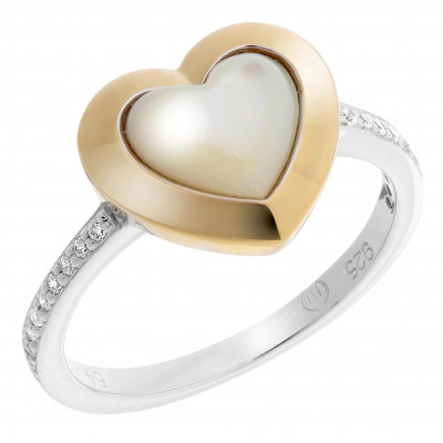 Orphelia® Damen Sterling Silber Ring - Silber/Gold ZR-7289/G